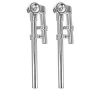 LOLIPPYY Support de Tom en Métal Argenté 1 Paire Support pour Instrument à Percussion Accessoire de Batterie Portable pour Concerts et Répétitions Matériel de Batterie Robuste et