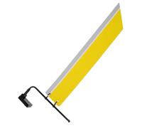 LOLIPPYY Support Détiquette pour Rayonnage Noir et Argenté Porte Étiquette avec Barre de Suspension Support de Signalisation pour Magasin avec Bande Jaune et Accessoires pour Affichage et