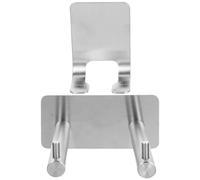 LOLIPPYY Support Mural pour Sèche-Cheveux en Inox 304 sans Perçage Crochet Porte-Câble Intégré Rangement Pratique pour Salle de Bain Compatible la Plupart des Modèles Finition