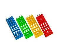 LOLIPPYY Support Porte-bagues pour Pattes De Pigeon Plastique Robuste Lot De 4 Couleurs Jaune, Vert, Bleu, Rouge Rangement Suspendu Usage Colombophilie, Suivi Bagues