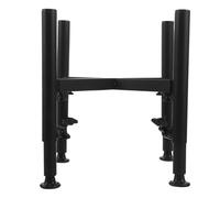 LOLIPPYY Support pour Gamelle de Chien sur Pied Réglable 16-26 Cm en Acier Inoxydable Noir - Rehausseur Antidérapant pour Gamelles D’Eau et Nourriture, Adapté aux Chiens de Toutes Tailles,