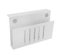 LOLIPPYY Support pour Ordinateur Portable Blanc sous Bureau avec Pince, Support de Refroidissement Ventilé et Organiseur Latéral, Rangement Bureau Compact pour Ordinateur Portable,