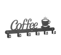 LOLIPPYY Support Tasse Café Mural Noir Porte Tasse Rangement Mugs Multifonction Décor Maison Organisateur Suspendu Solide pour Cuisine Bureau Café Bar
