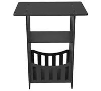 LOLIPPYY Table D'appoint Petite Ronde Multifonctionnelle Noire, Table de Chevet Mince pour Chambre, Guéridon de Salon Compact pour Petits Espaces, Meuble Moderne pour Canapé et Appartement