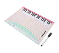 LOLIPPYY Tableau Blanc Effaçable à Sec pour Musique Portée Format Petit 296 X 21 CM Surface Résistante Outil Pédagogique Portable pour Leçons et Entraînements Musicaux