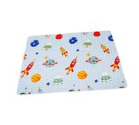 LOLIPPYY Tapis De Jeu Pour Bébés Bleu 100x130 Cm Tapis D'activité Pour Nourrissons Antidérapant Protection De Sol Pour Chaise Haute Confortable Et Mignon Développement Physique Des Tout-petits