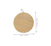 LOLIPPYY Tapis Vapeur Rond Réutilisable Fibre Végétale Naturelle Antidérapant et Pliable Tapis Cuisson Sain pour Cuisine Maison Beige