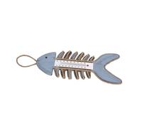 LOLIPPYY Thermomètre Mural Décoratif Vintage D’arête De Poisson En Bois, Indicateur De Température Intérieur, Design Suspendu Pour Salon, Entrée Ou Terrasse