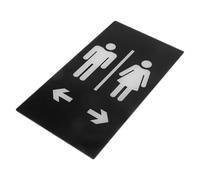 LOLIPPYY Toilet Sign Autocollant Acrylique pour Salle de Bain Plaque Signalétique Autocollante pour Adultes Masculins et Féminins Identification et Orientation Wc Installation Facile et
