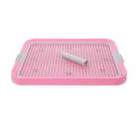 LOLIPPYY Toilettes pour Chiens en Plastique Rose Grille, Plateau Pratique et Confortable pour Éduquer Un Chiot la Propreté la Maison