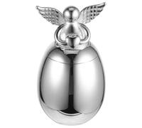 LOLIPPYY Urne Funéraire pour Animaux Acier Inoxydable Argenté Petite Urne Souvenir Scellée pour Cendres de Chats et Chiens Pot Mémoire Compact et Portable