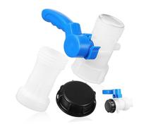 LOLIPPYY Valve de Sortie avec Tube Long pour Cuve Plastique Robinet de Cuve pour Récupération Eau de Pluie Accessoires Réservoir Eau Kit Valve Robuste pour Tonneau et Container