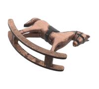 LOLIPPYY Wooden Horse Statue Vintage Nordic Style Hand Polished Wood Craft Sculpture for Home Office Desk Ornament Bar Decor and Table Centerpiece