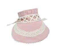 Lolita Bonnet rose poudré avec bordure en dentelle et nœud pour cosplay, vintage, thé, séances photo et événements à thème (rose)