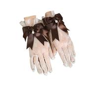 Lolita Coiffe, Bandeau Lolita, Bandeau for femmes Lolita large bandeau en dentelle oreilles d'ours bandeau accessoires de cheveux avec bandeau de cheveux arc(Coffee Gloves)