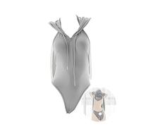 Lolita Costume de cosplay sexy à capuche avec oreilles de lapin et fermeture éclair Motif oreilles de lapin