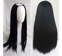 Lolita harajuku longue perruque de soie en forme de U en forme de U résistant à la chaleur Résistant à la fibre synthétique gradient foncé des cheveux foncés pour Cosplay 26inches / 66cm (Couleur: B)