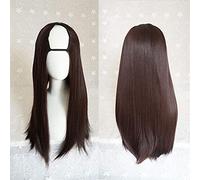 Lolita harajuku longue perruque de soie en forme de U en forme de U résistant à la chaleur Résistant à la fibre synthétique gradient foncé des cheveux foncés pour Cosplay 26inches / 66cm (Couleur: B)