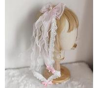 Lolita Serpillère douce en dentelle avec nœud pour fille Rose