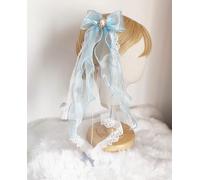 Lolita Serpillère douce pour fille avec nœud en dentelle Bleu