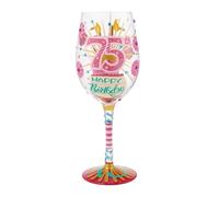 Lolita Verre à vin avec texte Happy 75th Birthday