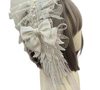 Lolitas Bandana tendance avec ailes angéliques détachables Décoration de cheveux gothique élégante pour adolescentes