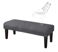 Lollanda Banc universel pour banc de salle à manger - Housse stretch élastique pour hôtel, banquet, restaurant, salon, chambre à coucher (gris foncé)