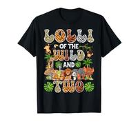 Lolli of The Wild and Two 2e Anniversaire garçon Safari Jungle T-Shirt