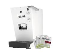 LOLLINA PLUS Machine à Café à Cialdes Blanc + 40 Cialdes ESE 44 mm Lollo Caffè