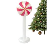 Lollipop Gonflable Inflatable - Grande Sucette de Noël Gonflable en Pvc Décoré, Décoration de fête d'extérieur pour jardin pelouse entrée porche, pour fêtes en plein air entrée avant
