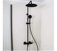 Lollipop II 250 Colonne de douche Mécanique - Noir mat - Essebagno