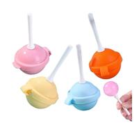 Lollipop Mold, Gummy Mould Set, 4 Pieces Non-Stick Silicone Tray, Reusable Easy Release Candy Making Tool for Lollipops, Chocolates, Jellies and Homemade Treats