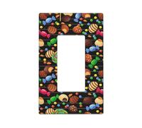 Lollipop - Plaque murale imprimée de grains de chocolat, 1 gang de taille moyenne, 12,7 x 7,6 cm, couvre-interrupteur décoratif en polycarbonate thermoplastique