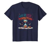 Lollygagging : Why Rush Perfection? Citation Amusante Slow Life T-Shirt, Enfant, Bleu Marine, 12 Ans