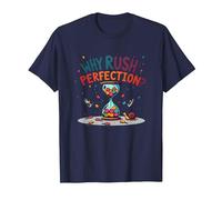 Lollygagging : Why Rush Perfection? Citation Amusante Slow Life T-Shirt, Homme, Bleu Marine, XXL