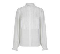 Lollys Laundry - Chemisier Brodé avec Volants Blanc - Femme - Blouses et Chemises - Blanc - Taille: 36 FR