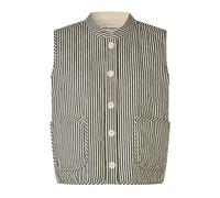 Lollys Laundry, Femme, Vestes, Noir, Taille: 40 FR Gilet matelassé à rayures classiques