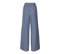Lollys Laundry - Pantalon à rayures à taille élastique - Femme - Pantalons - Bleu - Taille: 42 FR