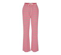 Lollys Laundry - Pantalon à Rayures avec Taille Élastique Rouge - Femme - Pantalons - Rouge - Taille: 36 FR