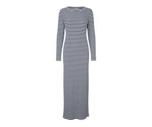 Lollys Laundry - Robe Maxi Rayée à Manches Longues - Femme - Robes - Bleu - Taille: 40 FR