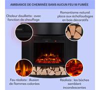 Loloru cheminée électrique radiateur soufflant 900/1800 W minuterie hebdomadaire télécommande