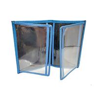 LOLUNA® Etui Carte Grise Cuir, permis Conduire Voiture, identité et Assurance - 4 Volets - Plusieurs Couleur Homme et Femme (Bleu Ciel)