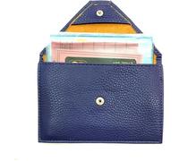 LOLUNA® Pochette format enveloppe pour papier voiture, carte grise, permis conduire tout en cuir plusieurs couleur homme et femme (Bleu)