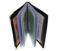 LOLUNA® - Etui Porte-Carte 22 Pages Format Livre Compact en Cuir Graine Couleur Mode pour Homme et Femme