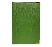 LOLUNA® - Etui Porte-Carte 22 Pages Format Livre Compact en Cuir Graine Couleur Mode pour Homme et Femme (Pistache)