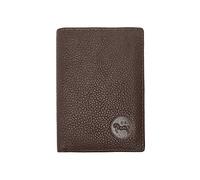 LOLUNA® Etui Porte Carte de crédit RFID - NFC- 3 Volets - 9 Cartes - Mini Portefeuille - Compact - Homme/Femme - Cuir Vachette Véritable Brun