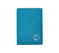 LOLUNA® Etui Porte Carte de crédit RFID - NFC- 3 Volets - 9 Cartes - Mini Portefeuille - Compact - Homme/Femme - Cuir Vachette Véritable - Turquoise