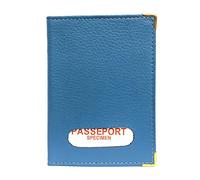 LOLUNA® Etui protège Passeport français et Autres Pays en Cuir Robuste Compact Existe en Plusieur Couleur (Bleu Ciel)