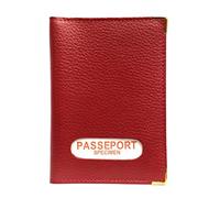 LOLUNA® Etui protège Passeport français et Autres Pays en Cuir Robuste Compact Existe en Plusieur Couleur (Rouge)