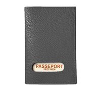 LOLUNA® Etui protège Passeport français et Autres Pays en Cuir Souple Compact pour Toute la Famille (Gris)